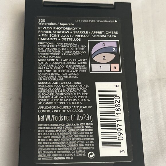 Revlon PhotoReady Eye Contour Kit Eye Shadow Palette #520 Watercolors Sealed New - Picture 8 of 8